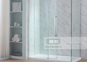 Ducha de vidrio sin marco